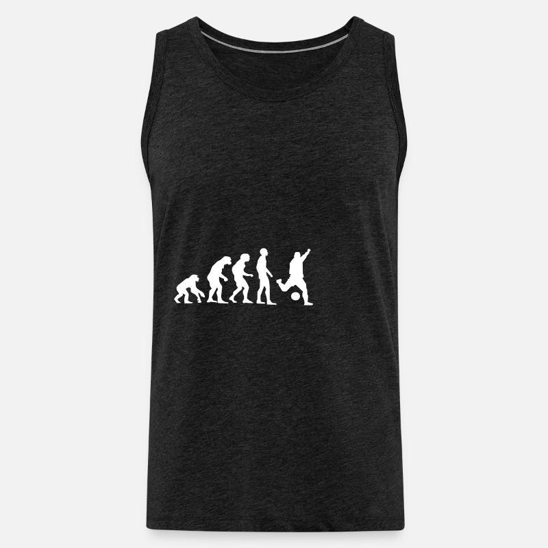 Fußball Evolution - Männer Premium Bio Tank Top - Anthrazit