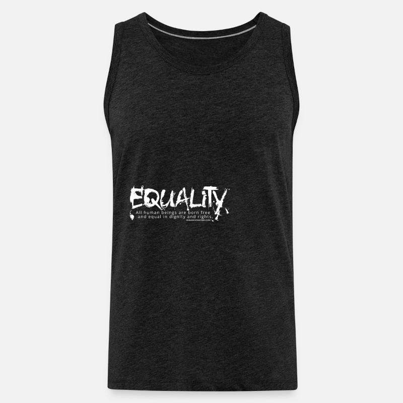 EQUALITY Schriftzug - Männer Premium Bio Tank Top - Anthrazit
