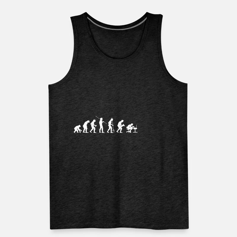 Funny Human Evolution Computer Technology Männer Premium Bio Tank Top