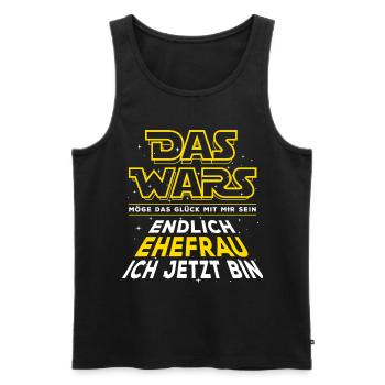 Das Wars - Endlich Ehefrau ich jetzt bin - Männer Premium Bio Tank Top - Anthrazit - Vorne - AI Model Male 185 dark (185cm)