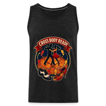 CROSS BODY READY - Männer Premium Bio Tank Top - Anthrazit - Vorne - AI Model Male 185 dark (185cm)