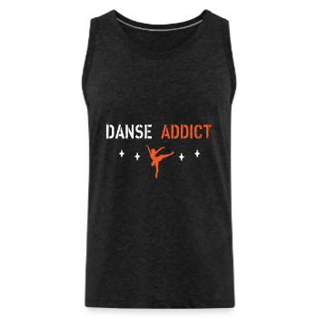 Danse addict - Débardeur bio Premium Homme - charbon - Devant - Alexander (188cm)