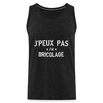 J Peux pas j ai Bricolage - Débardeur bio Premium Homme - charbon - Devant - Alexander (188cm)