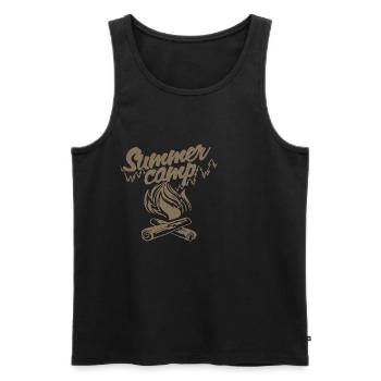 Summer Camp - Men's Premium Organic Tank Top - charcoal grey - Front - Alexander (188cm)