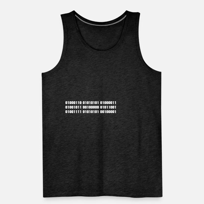 Fuck you binary code Men's Premium Organic Tank Top