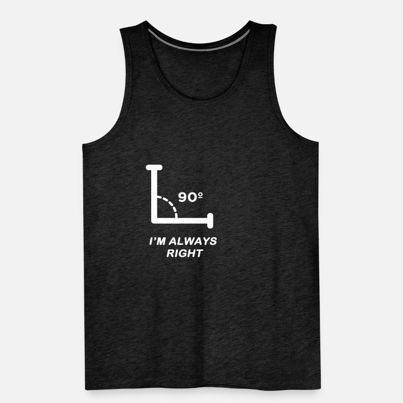 Funny math right angle nerd gift Men's Premium Organic Tank Top