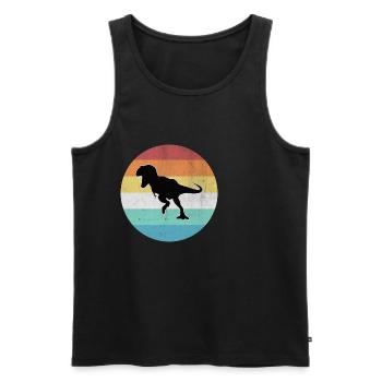 T-Rex - Männer Premium Bio Tank Top - Anthrazit - Vorne - AI Model Male 185 dark (185cm)