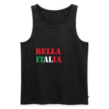 BELLA ITALIA - Männer Premium Bio Tank Top - Anthrazit - Vorne - AI Model Male 185 dark (185cm)