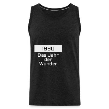1990 - Men's Premium Organic Tank Top - charcoal grey - Front - Alexander (188cm)