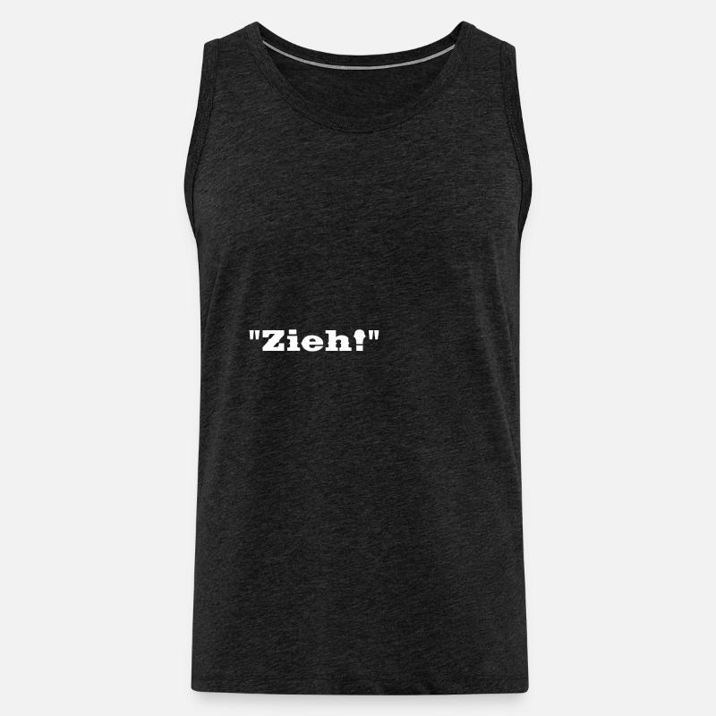 pull - Men's Premium Organic Tank Top - charcoal grey