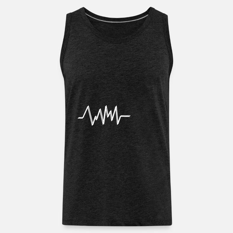 Herz Frequenz - Männer Premium Bio Tank Top - Anthrazit