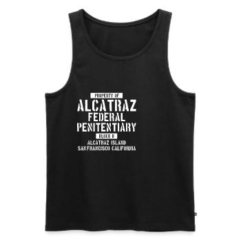 Alcatraz - Californie - State Prision - The Rock - Débardeur bio Premium Homme - charbon - Devant - Alexander (188cm)