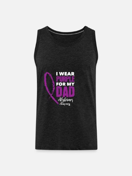 Alzheimer's Purple - Men's Premium Organic Tank Top - charcoal grey