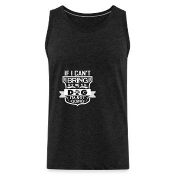 If i can't bring my Dog i'm not Going - Männer Premium Bio Tank Top - Anthrazit - Vorne - AI Model Male 185 dark (185cm)