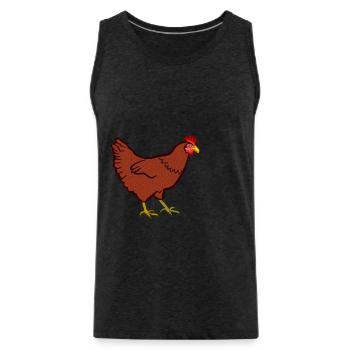 Ein Huhn - Männer Premium Bio Tank Top - Anthrazit - Vorne - Alexander (188cm)