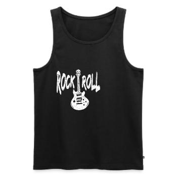 Rock N Roll Musik - Männer Premium Bio Tank Top - Anthrazit - Vorne - AI Model Male 185 dark (185cm)