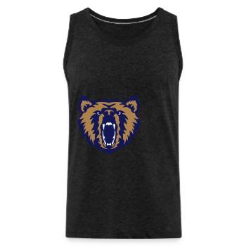ours face logo club - Débardeur bio Premium Homme - charbon - Devant - Alexander (188cm)