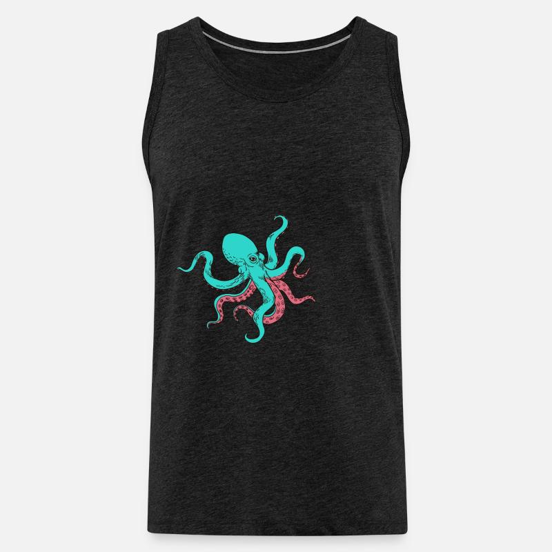 Cute Octo - Männer Premium Bio Tank Top - Anthrazit