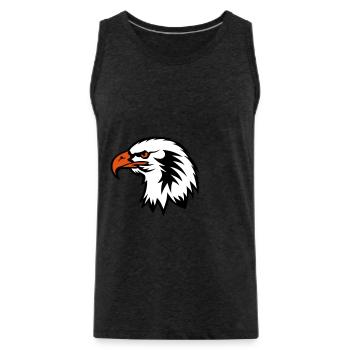 Adlerkopf-Zeichnungsgesichtkarikatur 702 - Männer Premium Bio Tank Top - Anthrazit - Vorne - Alexander (188cm)