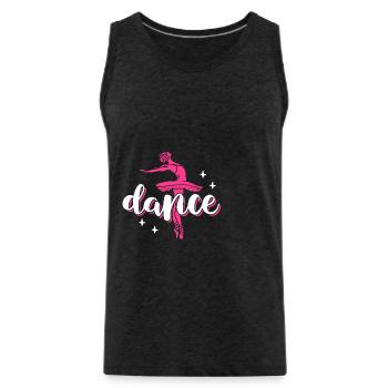 Dance Ballerina Ballet - Männer Premium Bio Tank Top - Anthrazit - Vorne - AI Model Male 185 dark (185cm)