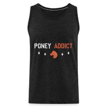 Pony-Süchtiger - Männer Premium Bio Tank Top - Anthrazit - Vorne - AI Model Male 185 dark (185cm)
