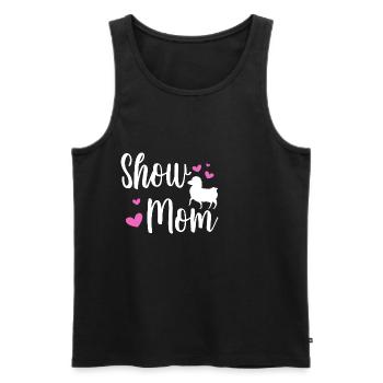 Sheep Show Mom - Männer Premium Bio Tank Top - Anthrazit - Vorne - AI Model Male 185 dark (185cm)