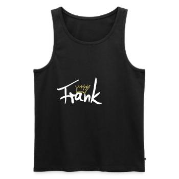 Crown name name tag Frank - Men's Premium Organic Tank Top - charcoal grey - Front - Alexander (188cm)