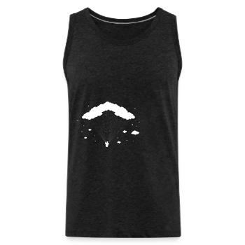 Clouds Sky Diving - Männer Premium Bio Tank Top - Anthrazit - Vorne - AI Model Male 185 dark (185cm)
