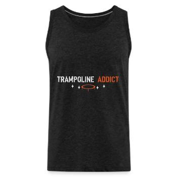 Trampolin-Süchtige - Männer Premium Bio Tank Top - Anthrazit - Vorne - AI Model Male 185 dark (185cm)