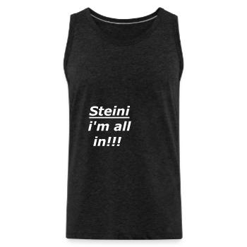 Steini all in - Männer Premium Bio Tank Top - Anthrazit - Vorne - Alexander (188cm)