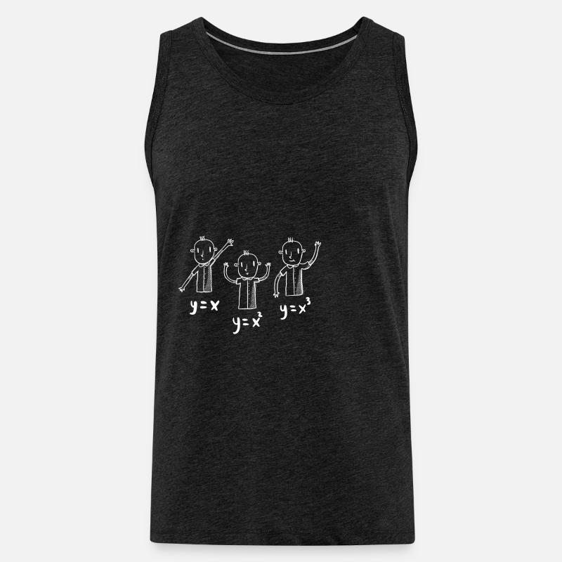 Funny Figures Math - Männer Premium Bio Tank Top - Anthrazit