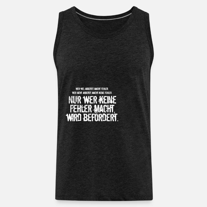 Beförderung - Männer Premium Bio Tank Top - Anthrazit