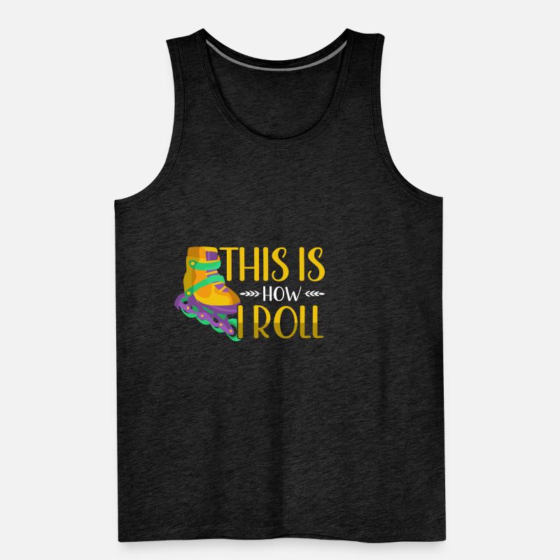 Retro Roller Skates How I Roll Männer Premium Bio Tank Top