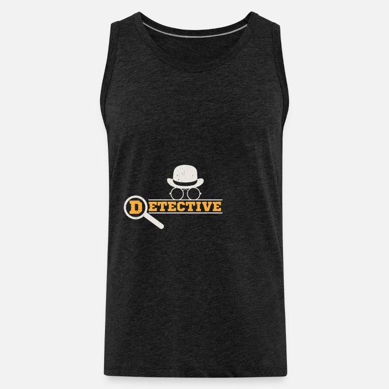 Detective Magnifying Glass - Männer Premium Bio Tank Top - Anthrazit