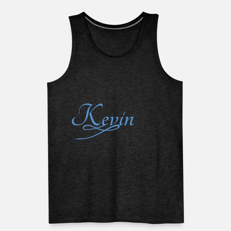 Kevin in cursive script Men's Premium Organic Tank Top