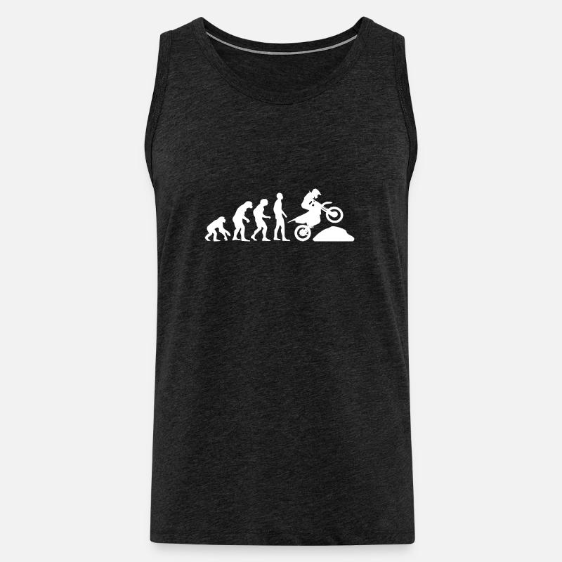 Motocross Evolution Design - Men's Premium Organic Tank Top - charcoal grey