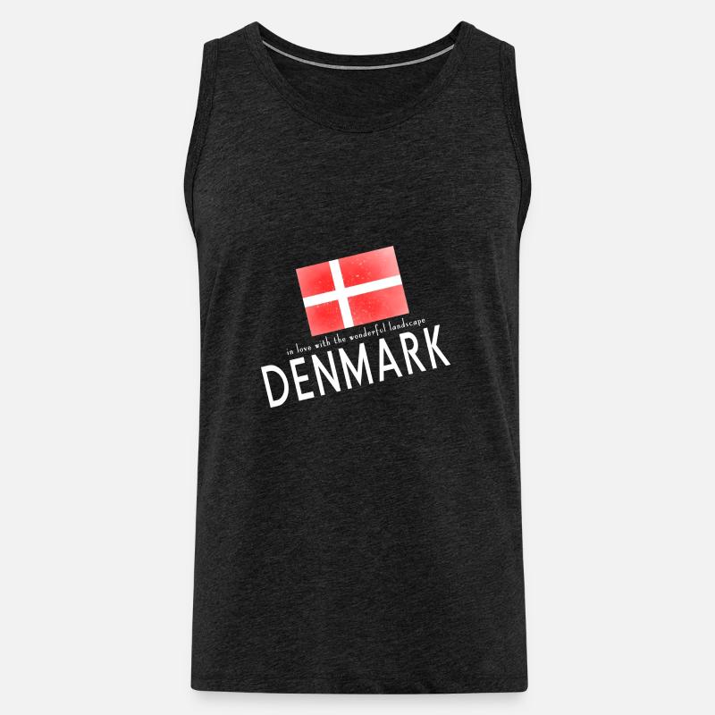 Dänemark Danmark - Männer Premium Bio Tank Top - Anthrazit