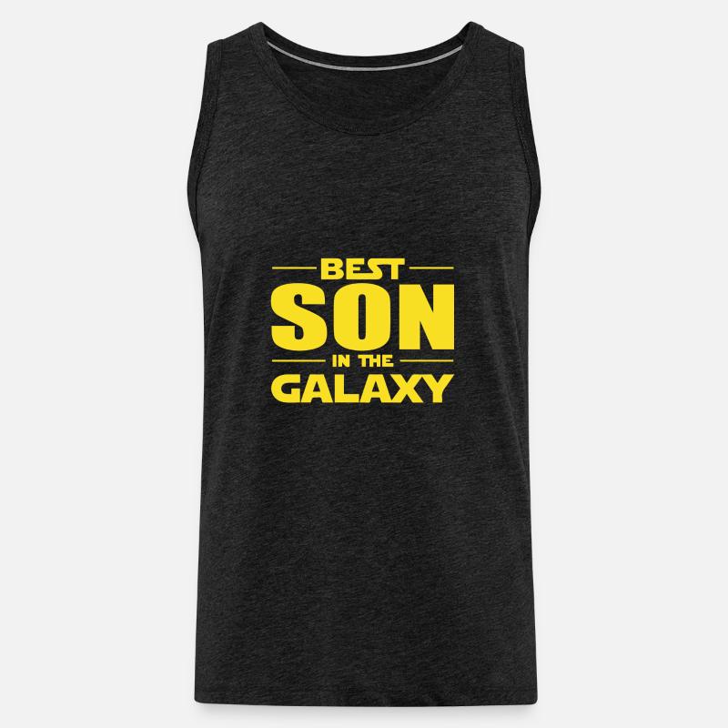 Bester Sohn in der Galaxis - Männer Premium Bio Tank Top - Anthrazit