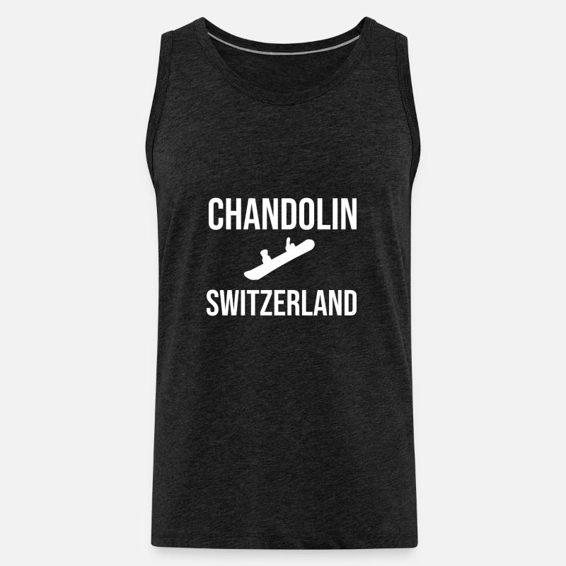 Chandolin Schweiz Souvenir - Männer Premium Bio Tank Top - Anthrazit