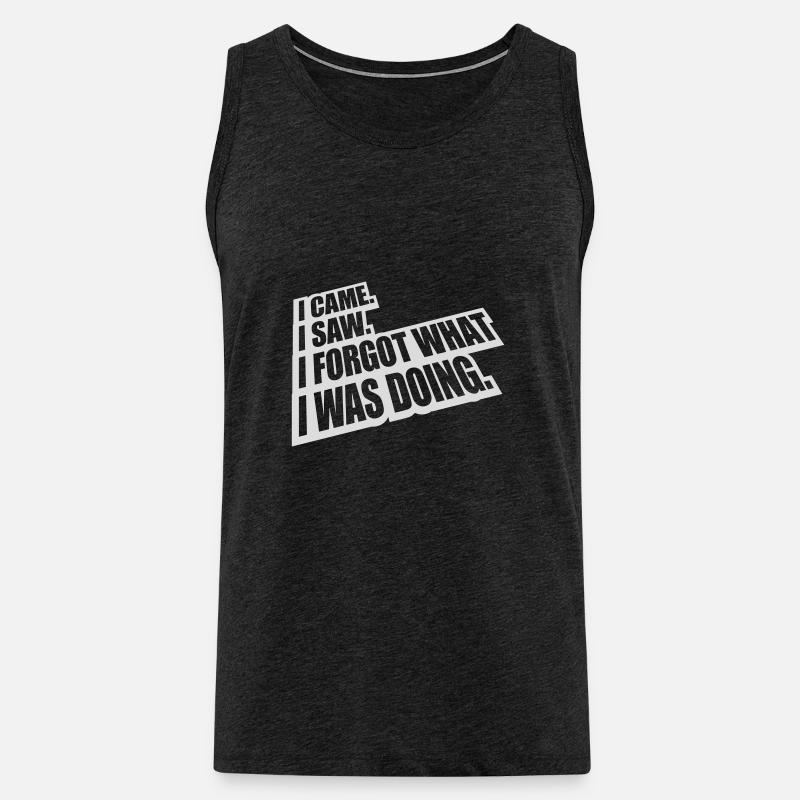 I came saw forget - Männer Premium Bio Tank Top - Anthrazit