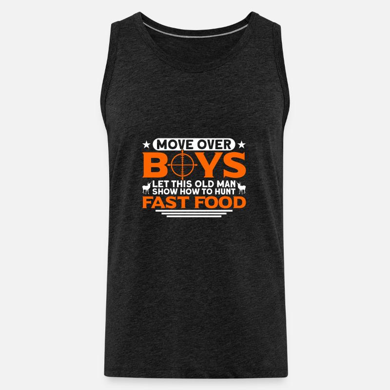 Rotwild Hirsche Jagen Jäger Geschenk - Männer Premium Bio Tank Top - Anthrazit