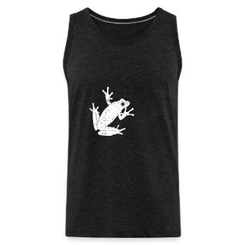 Frosch - Männer Premium Bio Tank Top - Anthrazit - Vorne - AI Model Male 185 dark (185cm)