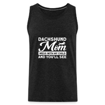 Dackel Dackel Dackel Mama Dackel Haustier - Männer Premium Bio Tank Top - Anthrazit - Vorne - Alexander (188cm)