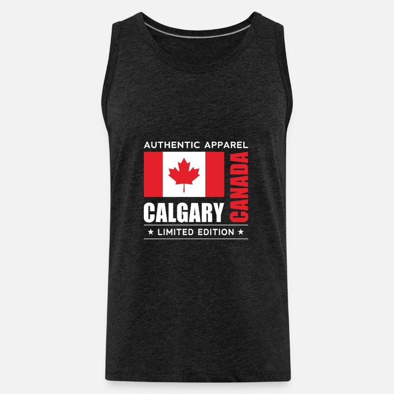 Calgary - Männer Premium Bio Tank Top - Anthrazit