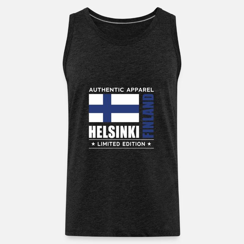 Helsinki - Männer Premium Bio Tank Top - Anthrazit