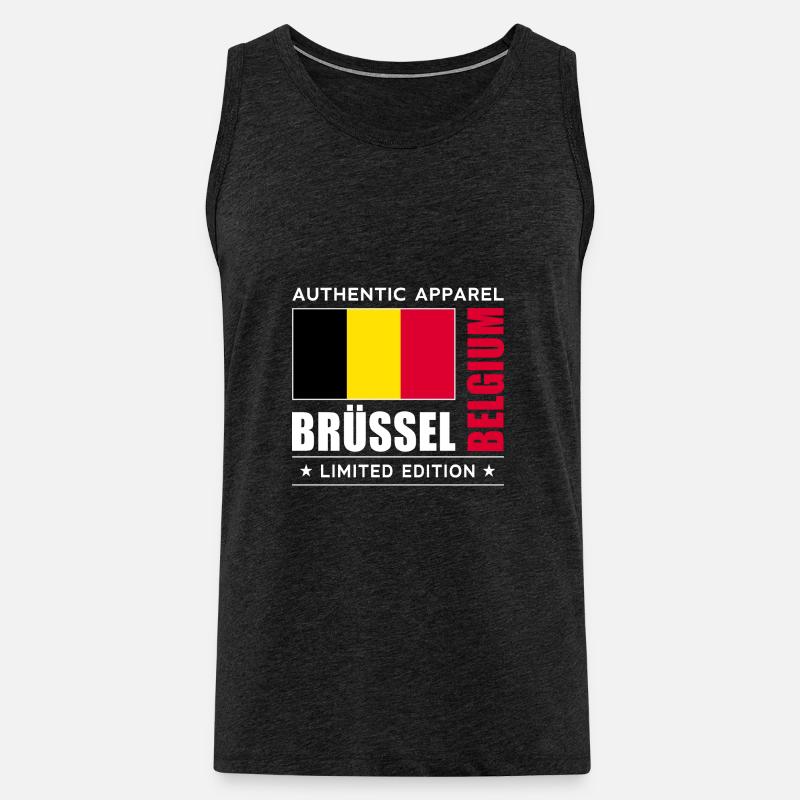 Brüssel - Männer Premium Bio Tank Top - Anthrazit