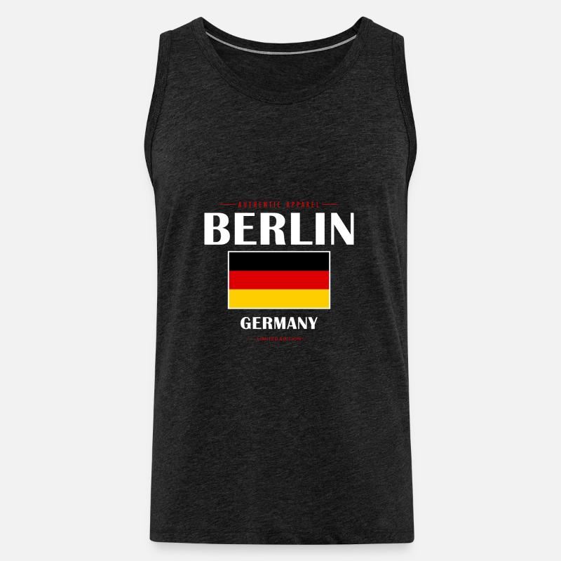 Berlin - Männer Premium Bio Tank Top - Anthrazit