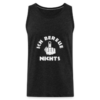 Ich Bereue Nichts - Männer Premium Bio Tank Top - Anthrazit - Vorne - Alexander (188cm)