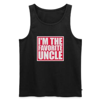 at The Favorite Uncle - Men's Premium Organic Tank Top - charcoal grey - Front - Alexander (188cm)