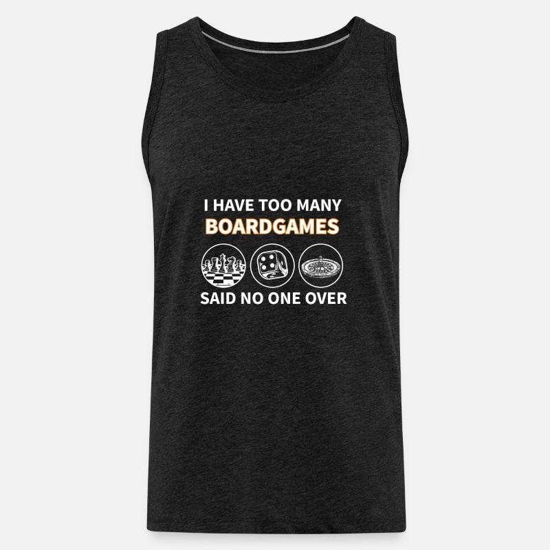 boardgame chess backgammon game night - Männer Premium Bio Tank Top - Anthrazit